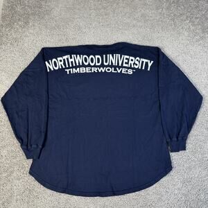 Northwood Timberwolves Shirt Adult XL Blue NCAA College Spirit Jersey V Neck